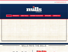 Tablet Screenshot of millsnutrients.com